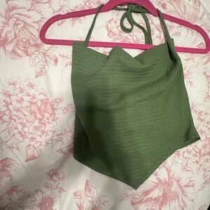 SHEIN Olive Halter Tank Top